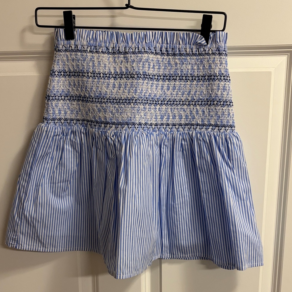 Pomander Place Blue and White A-Line Skirt